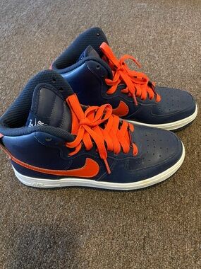 Nike Air Force 1 High Top Navy and Red